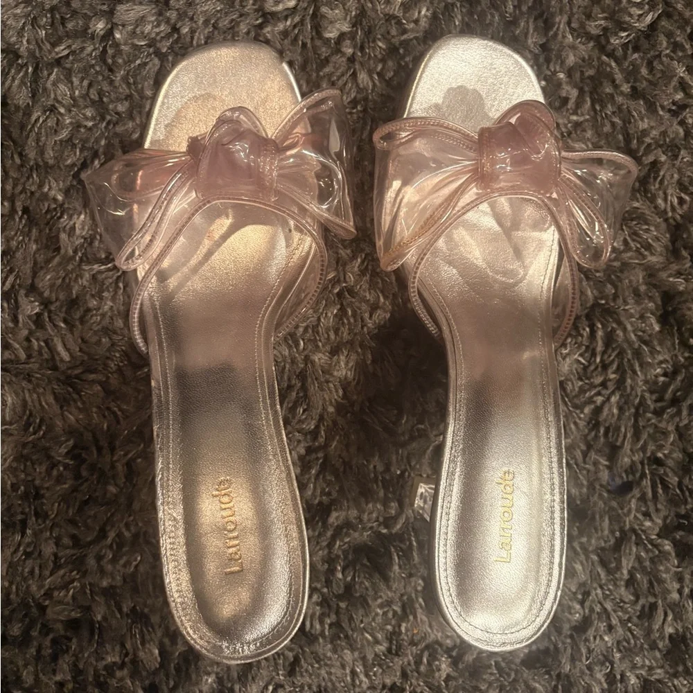 Larroude clear bow heels - Picture 4 of 5